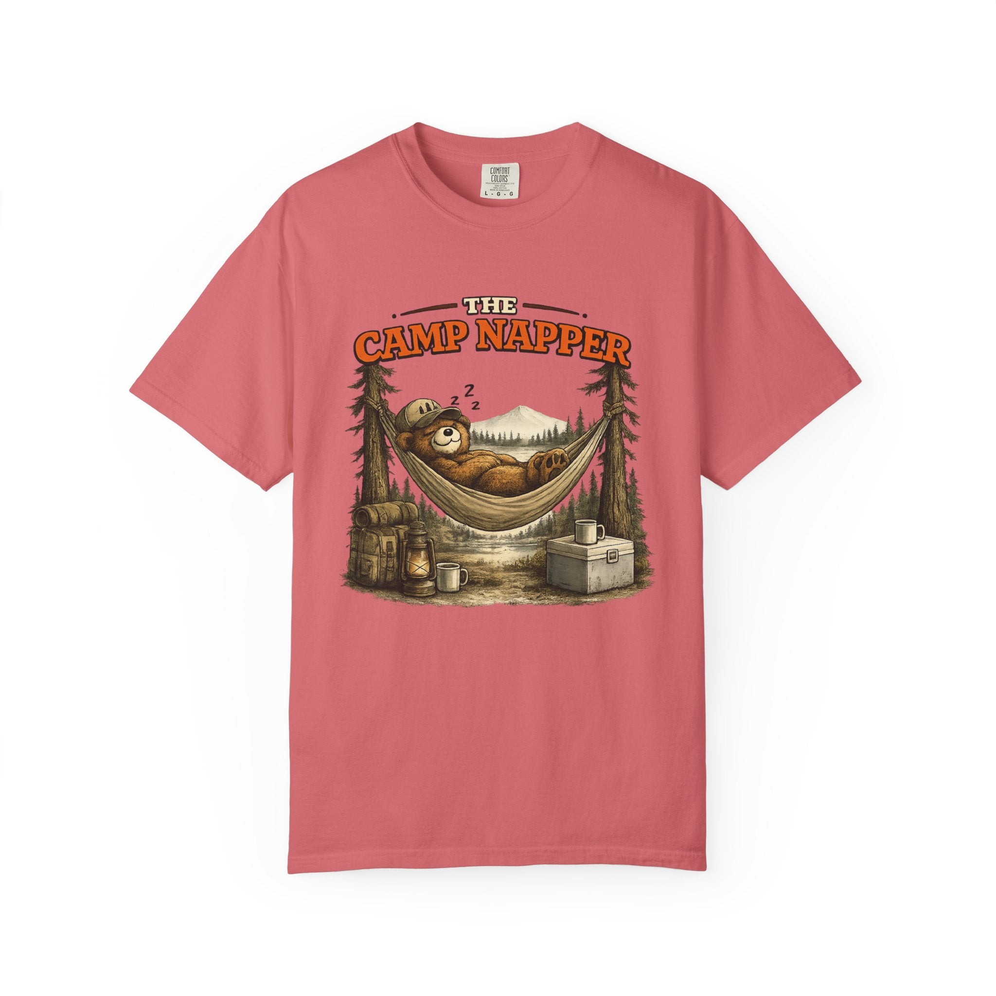 Camp Napper T-Shirt — Cute Sloth Hammock Camping Tee