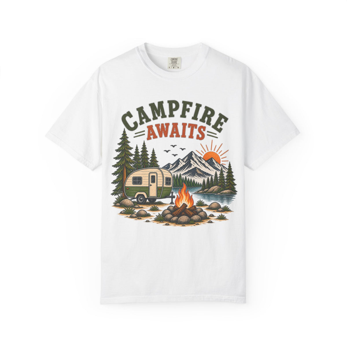 Campfire Crew T-Shirt — Retro Bear Camping Graphic Tee
