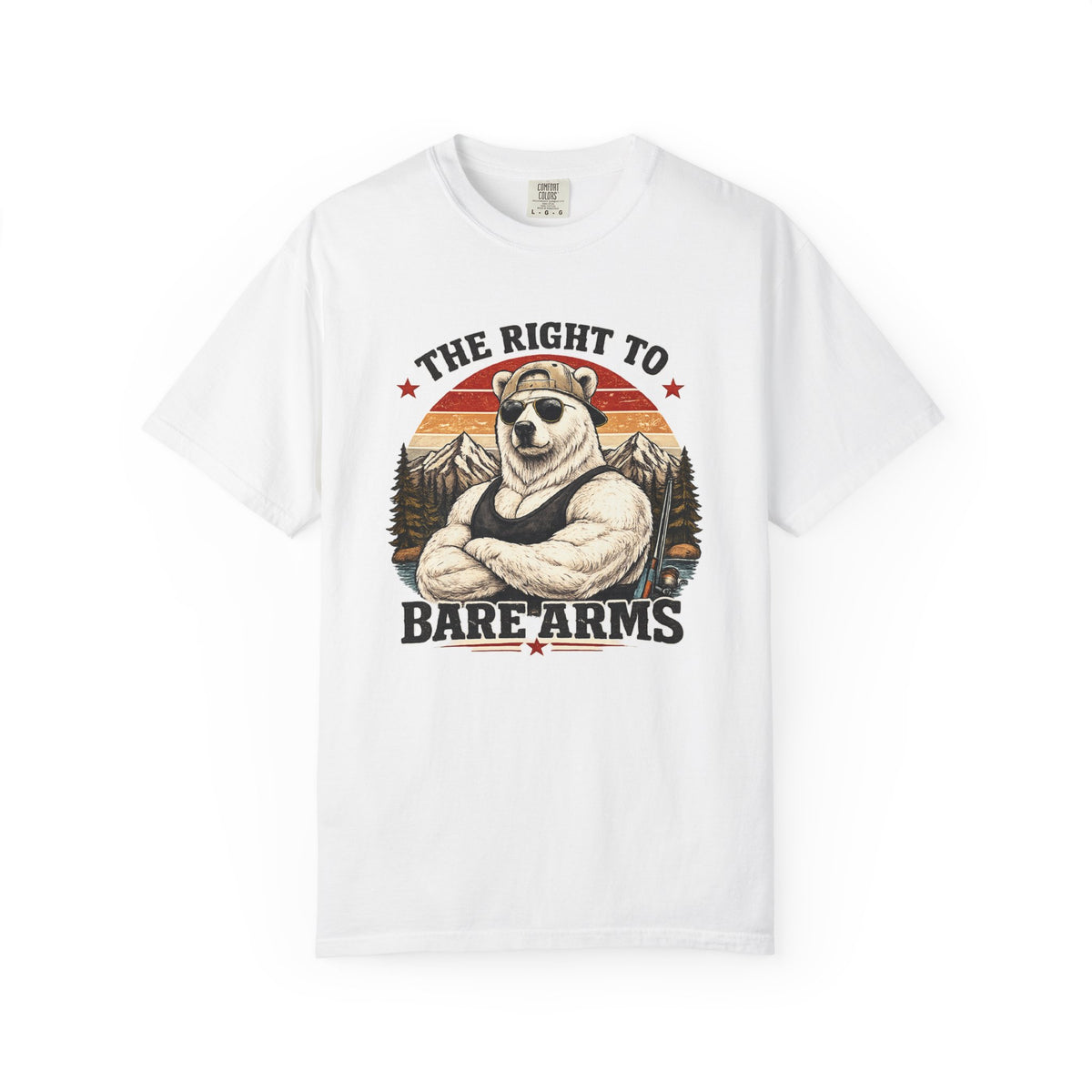 T-Shirt — "The Right to Bare Arms" Bear Graphic Tee